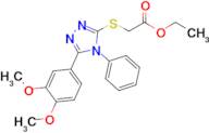 Ethyl 2-{[5-(3,4-dimethoxyphenyl)-4-phenyl-4h-1,2,4-triazol-3-yl]sulfanyl}acetate