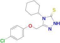 3-[(4-chlorophenoxy)methyl]-4-cyclohexyl-4,5-dihydro-1H-1,2,4-triazole-5-thione