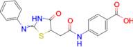 4-{2-[4-oxo-2-(phenylimino)-1,3-thiazolidin-5-yl]acetamido}benzoic acid