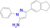 3-(2,3-Dihydro-1h-inden-5-yl)-1-phenyl-1h-pyrazol-5-amine