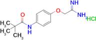 n-[4-(carbamimidoylmethoxy)phenyl]-2,2-dimethylpropanamide hydrochloride