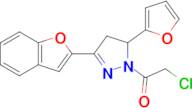 1-[3-(1-benzofuran-2-yl)-5-(furan-2-yl)-4,5-dihydro-1h-pyrazol-1-yl]-2-chloroethan-1-one
