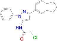 2-Chloro-n-[3-(2,3-dihydro-1h-inden-5-yl)-1-phenyl-1h-pyrazol-5-yl]acetamide