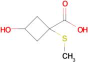 3-Hydroxy-1-(methylsulfanyl)cyclobutane-1-carboxylic acid