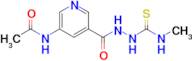 5-Acetamido-n-[(methylcarbamothioyl)amino]pyridine-3-carboxamide