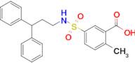 5-[(3,3-diphenylpropyl)sulfamoyl]-2-methylbenzoic acid