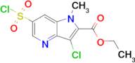 Ethyl 3-chloro-6-(chlorosulfonyl)-1-methyl-1h-pyrrolo[3,2-b]pyridine-2-carboxylate