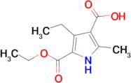 5-(Ethoxycarbonyl)-4-ethyl-2-methyl-1h-pyrrole-3-carboxylic acid