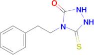 4-(2-phenylethyl)-5-sulfanylidene-1,2,4-triazolidin-3-one