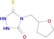 4-[(oxolan-2-yl)methyl]-5-sulfanylidene-1,2,4-triazolidin-3-one