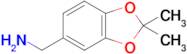 (2,2-Dimethyl-1,3-dioxaindan-5-yl)methanamine