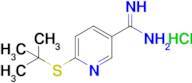 6-(tert-Butylsulfanyl)pyridine-3-carboximidamide hydrochloride