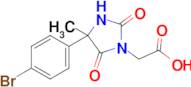 2-[4-(4-bromophenyl)-4-methyl-2,5-dioxoimidazolidin-1-yl]acetic acid