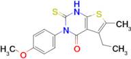 5-ethyl-3-(4-methoxyphenyl)-6-methyl-2-sulfanylidene-1H,2H,3H,4H-thieno[2,3-d]pyrimidin-4-one