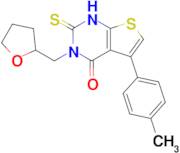 5-(4-methylphenyl)-3-[(oxolan-2-yl)methyl]-2-sulfanylidene-1H,2H,3H,4H-thieno[2,3-d]pyrimidin-4-one