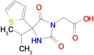 2-[2,5-dioxo-4-(propan-2-yl)-4-(thiophen-2-yl)imidazolidin-1-yl]acetic acid