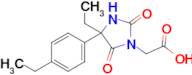 2-[4-ethyl-4-(4-ethylphenyl)-2,5-dioxoimidazolidin-1-yl]acetic acid