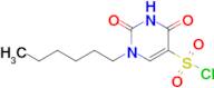 1-Hexyl-2,4-dioxo-1,2,3,4-tetrahydropyrimidine-5-sulfonyl chloride