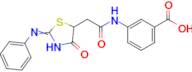 3-{2-[4-oxo-2-(phenylimino)-1,3-thiazolidin-5-yl]acetamido}benzoic acid