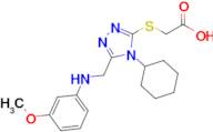 2-[(4-cyclohexyl-5-{[(3-methoxyphenyl)amino]methyl}-4h-1,2,4-triazol-3-yl)sulfanyl]acetic acid