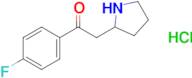 1-(4-Fluorophenyl)-2-(pyrrolidin-2-yl)ethan-1-one hydrochloride