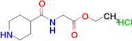 Ethyl 2-(piperidin-4-ylformamido)acetate hydrochloride