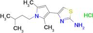 4-[2,5-dimethyl-1-(3-methylbutyl)-1h-pyrrol-3-yl]-1,3-thiazol-2-amine hydrochloride