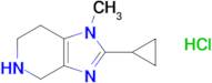 2-Cyclopropyl-1-methyl-1h,4h,5h,6h,7h-imidazo[4,5-c]pyridine hydrochloride