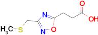3-{3-[(methylsulfanyl)methyl]-1,2,4-oxadiazol-5-yl}propanoic acid