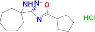 1-(5-Cyclopentyl-1,2,4-oxadiazol-3-yl)cycloheptan-1-amine hydrochloride