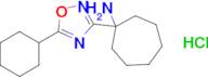 1-(5-Cyclohexyl-1,2,4-oxadiazol-3-yl)cycloheptan-1-amine hydrochloride