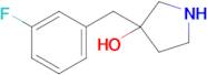 3-[(3-fluorophenyl)methyl]pyrrolidin-3-ol