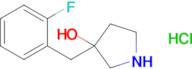 3-[(2-fluorophenyl)methyl]pyrrolidin-3-ol hydrochloride