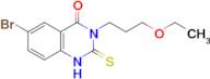 6-bromo-3-(3-ethoxypropyl)-2-sulfanylidene-1,2,3,4-tetrahydroquinazolin-4-one