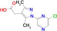 2-[1-(6-chloropyrazin-2-yl)-3,5-dimethyl-1h-pyrazol-4-yl]acetic acid