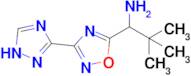 2,2-dimethyl-1-[3-(1H-1,2,4-triazol-3-yl)-1,2,4-oxadiazol-5-yl]propan-1-amine