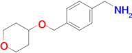 1-{4-[(oxan-4-yloxy)methyl]phenyl}methanamine