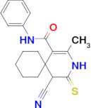 5-cyano-2-methyl-N-phenyl-4-sulfanylidene-3-azaspiro[5.5]undec-1-ene-1-carboxamide