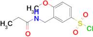 4-Methoxy-3-(propanamidomethyl)benzene-1-sulfonyl chloride