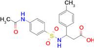 3-(4-Acetamidobenzenesulfonamido)-3-(4-methylphenyl)propanoic acid
