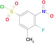 4-Fluoro-3-methyl-5-nitrobenzene-1-sulfonyl chloride