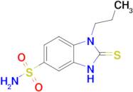1-propyl-2-sulfanylidene-2,3-dihydro-1H-1,3-benzodiazole-5-sulfonamide
