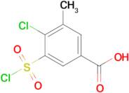 4-Chloro-3-(chlorosulfonyl)-5-methylbenzoic acid