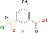 3-(Chlorosulfonyl)-2-fluoro-5-methylbenzoic acid