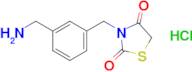 3-{[3-(aminomethyl)phenyl]methyl}-1,3-thiazolidine-2,4-dione hydrochloride