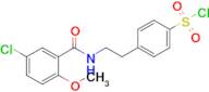 4-{2-[(5-chloro-2-methoxyphenyl)formamido]ethyl}benzene-1-sulfonyl chloride