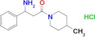 3-Amino-1-(4-methylpiperidin-1-yl)-3-phenylpropan-1-one hydrochloride