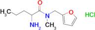 2-Amino-n-(furan-2-ylmethyl)-n-methylpentanamide hydrochloride