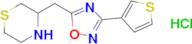 3-{[3-(thiophen-3-yl)-1,2,4-oxadiazol-5-yl]methyl}thiomorpholine hydrochloride