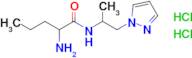 2-Amino-n-[1-(1h-pyrazol-1-yl)propan-2-yl]pentanamide dihydrochloride